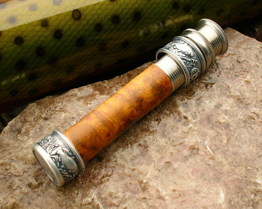 Trout Engraved Mortised Down-Locking Reel Seat