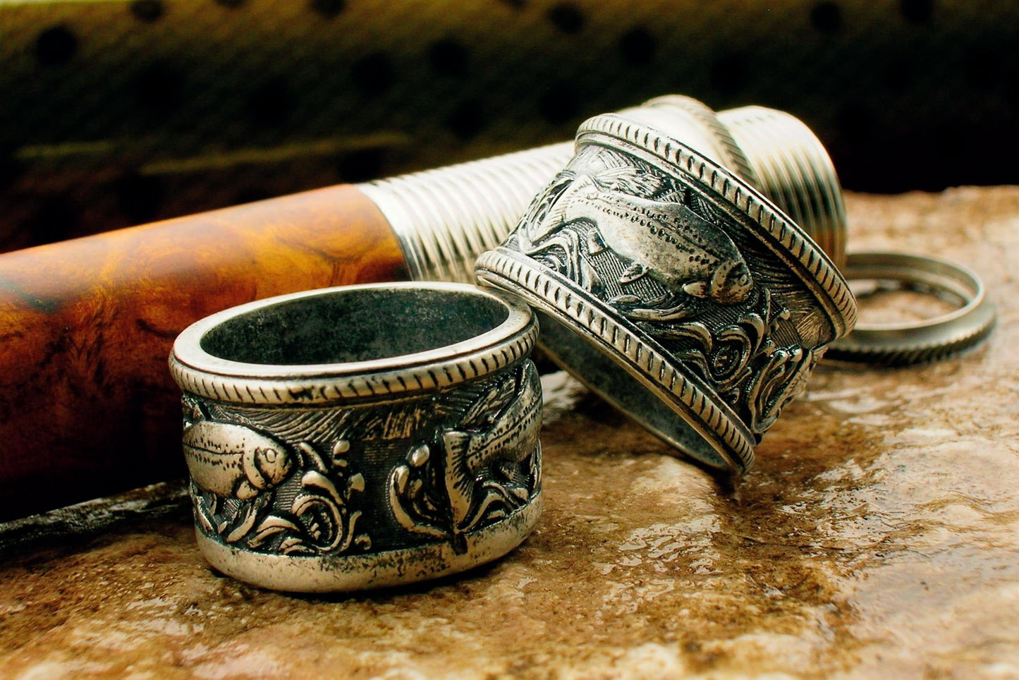 Trout Engraved Hardware Set