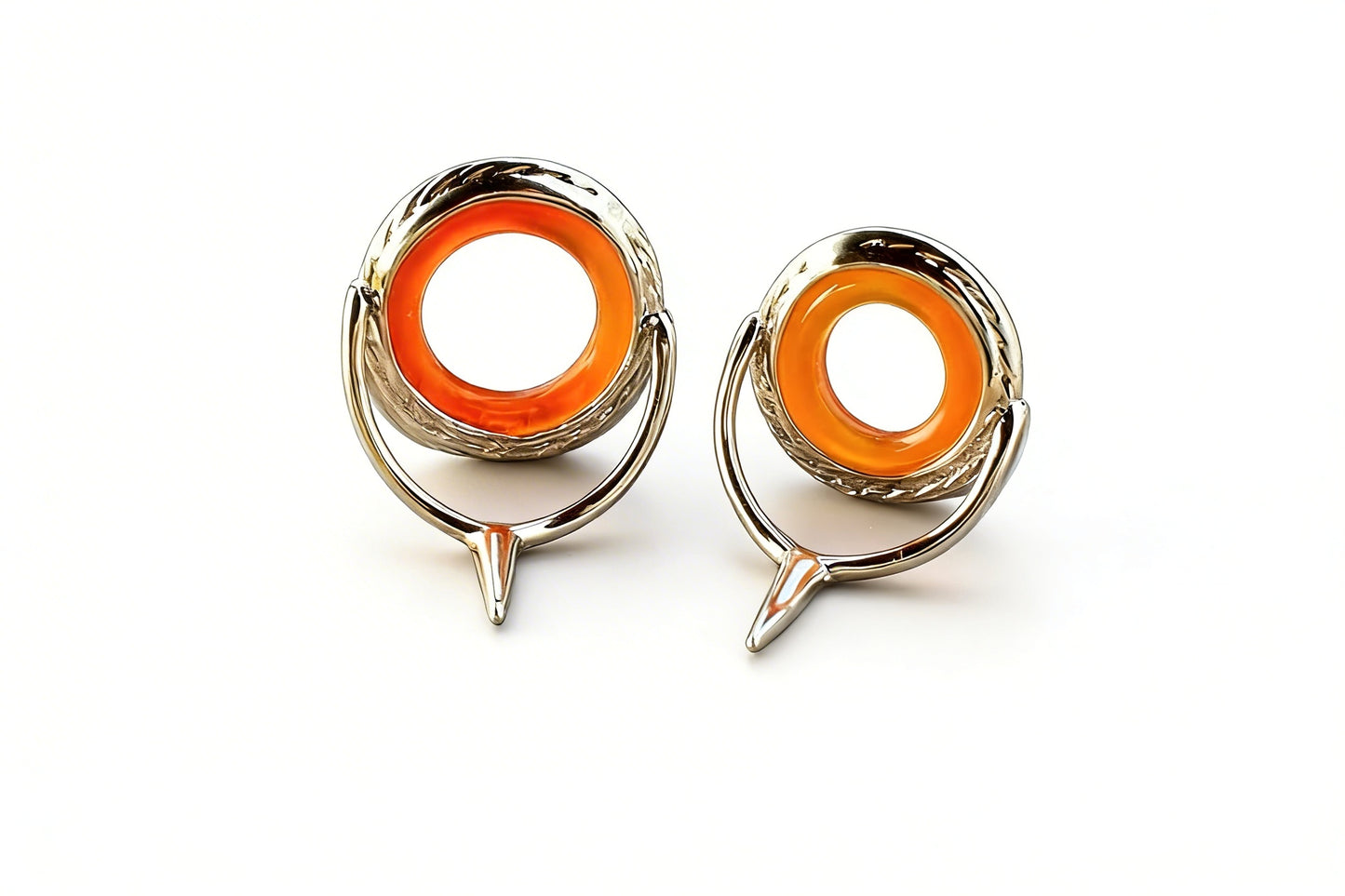 Lemke Amber Agate Guide – Rope Knurl - Bright Frame