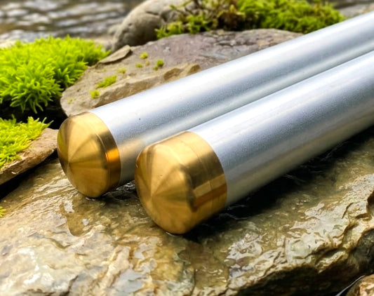 Aluminum Rod Tubes - 1 5/8" - Brass Hardware