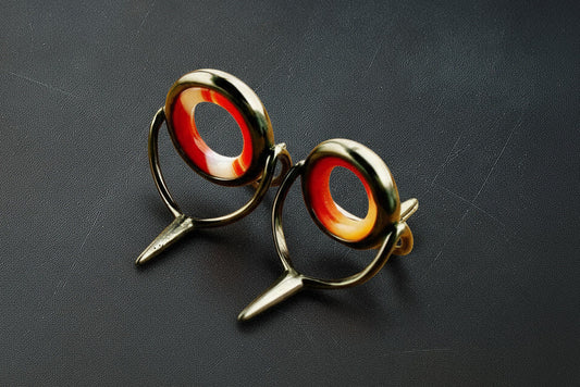 Lemke Red/Striped Agate Stripping Guide - Dark Nickel Frame