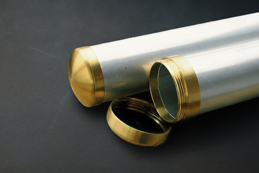 Aluminum Rod Tubes - 1 5/8" - Brass Hardware