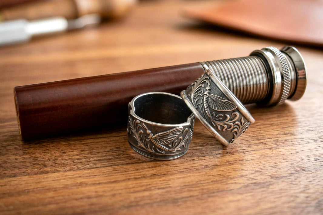 Mayfly Engraved Pocketed Reel Seat