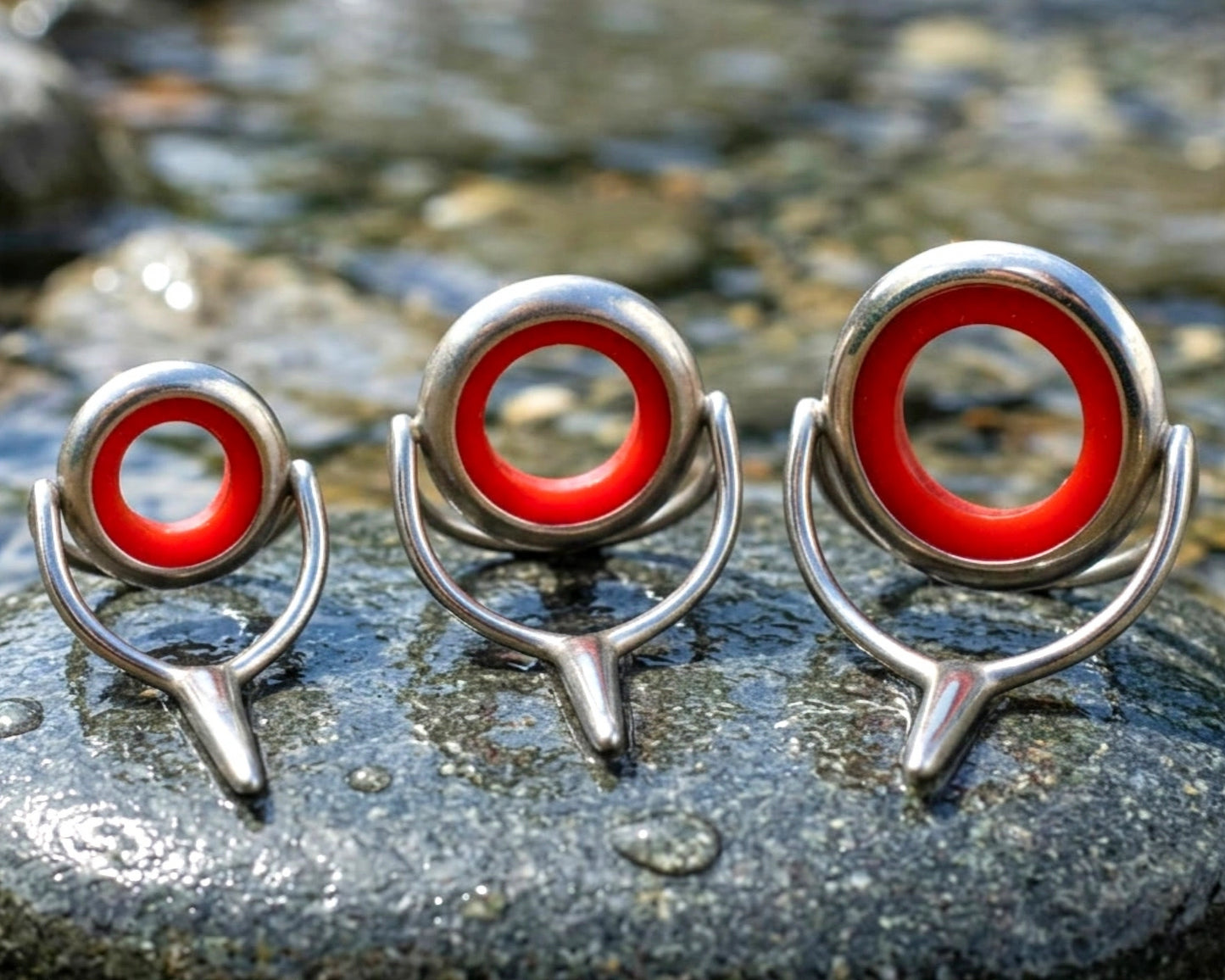 Lemke Red Agate Stripping Guides - Nickel Silver Frame