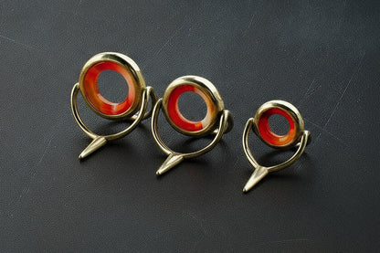 Lemke Red/Striped Agate Stripping Guide - Nickel Silver Frame