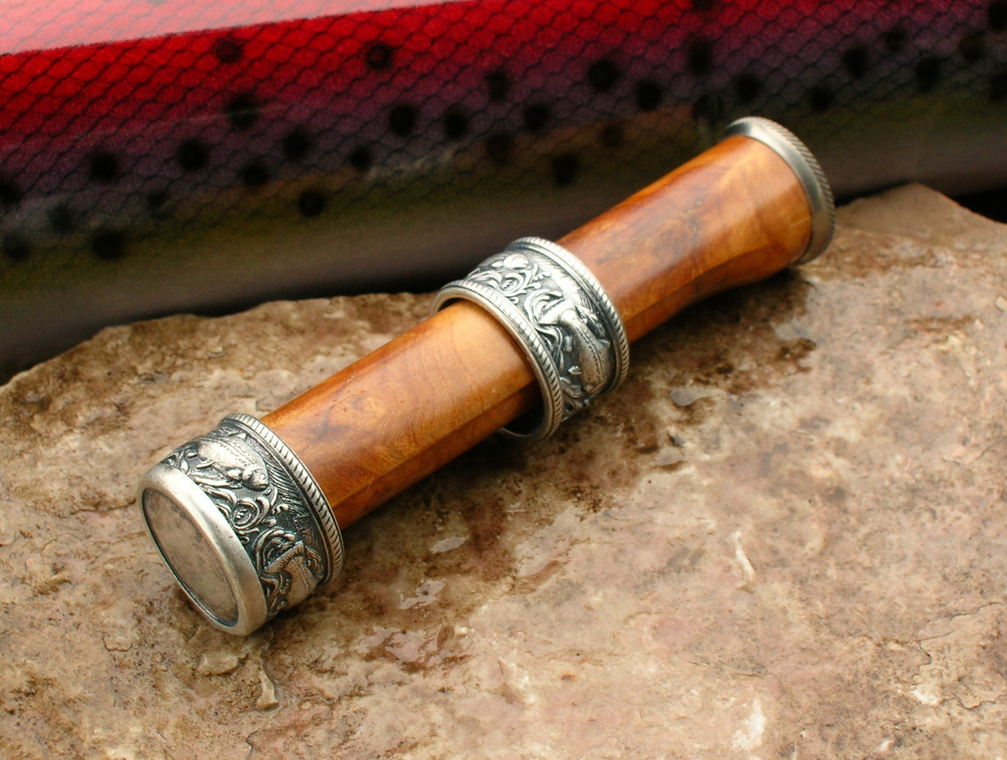 Trout Engraved Slide Band Reel Seat