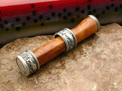 Trout Engraved Slide Band Reel Seat