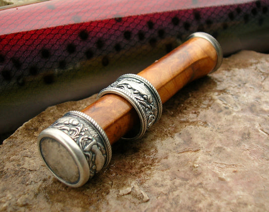 Trout Engraved Slide Band Reel Seat