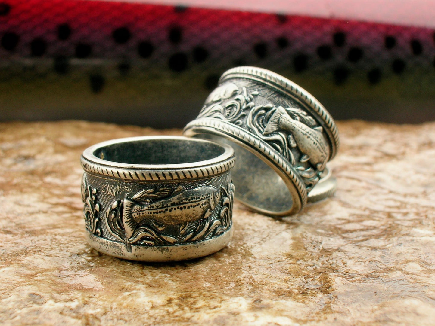 Trout Engraved Hardware Set