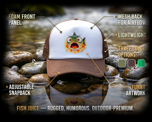 Fish Juice Scared Fish Hat - 3 Colors