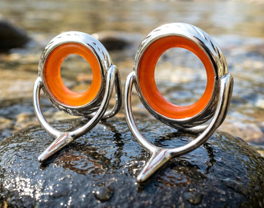 Lemke Amber Agate Guide – Rope Knurl - Bright Frame
