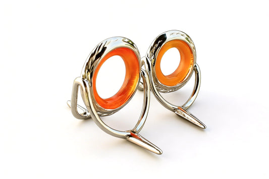 Lemke Amber Agate Guide – Rope Knurl - Bright Frame