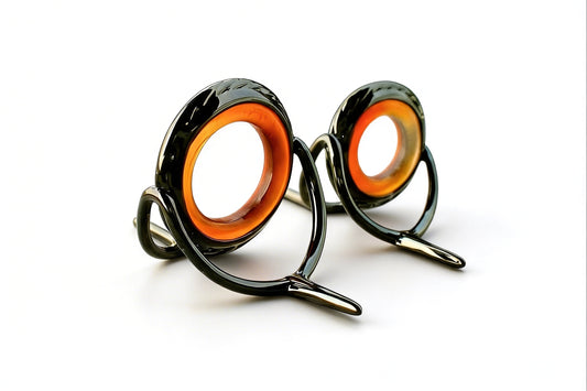 Lemke Amber Agate Guide – Rope Knurl - Black Frame