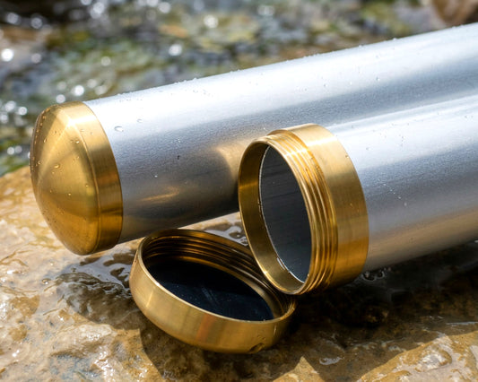 Aluminum Rod Tubes - 1 5/8" - Brass Hardware