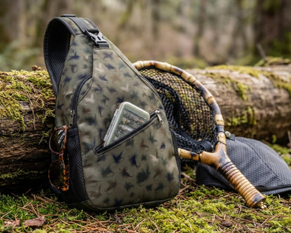 Graywolf Sling Pack – Dark Camo Dry Fly Edition