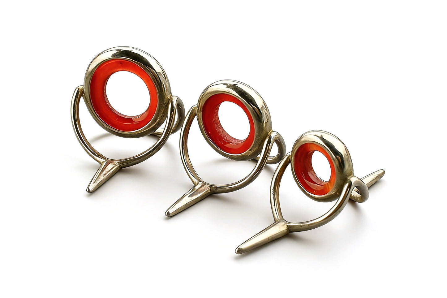 Lemke Red Agate Stripping Guides - Nickel Silver Frame