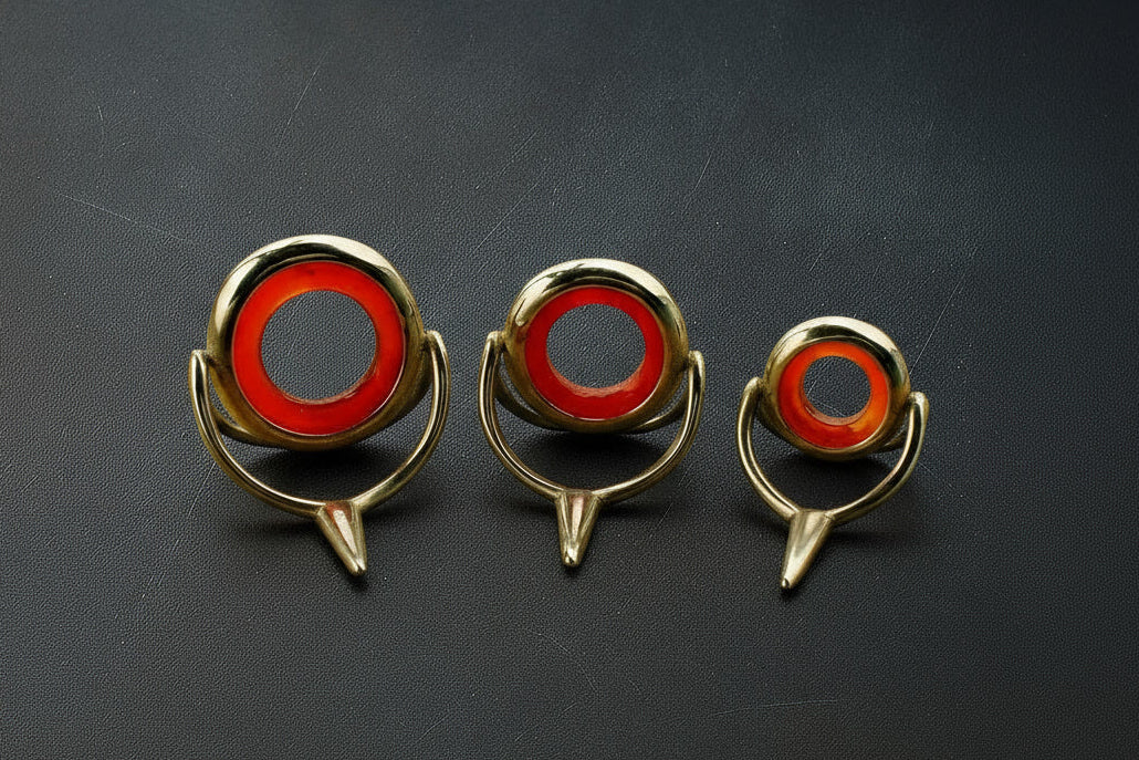 Lemke Red Agate Stripping Guides - Nickel Silver Frame