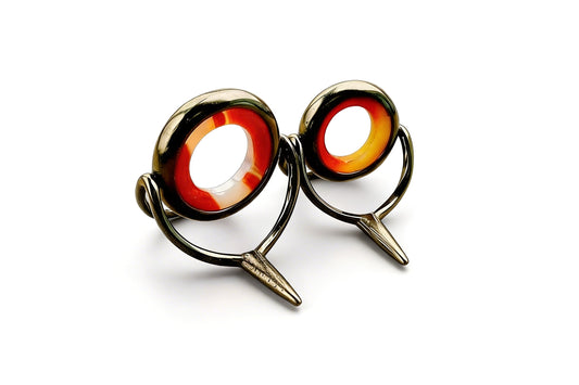 Lemke Red/Striped Agate Stripping Guide - Dark Nickel Frame