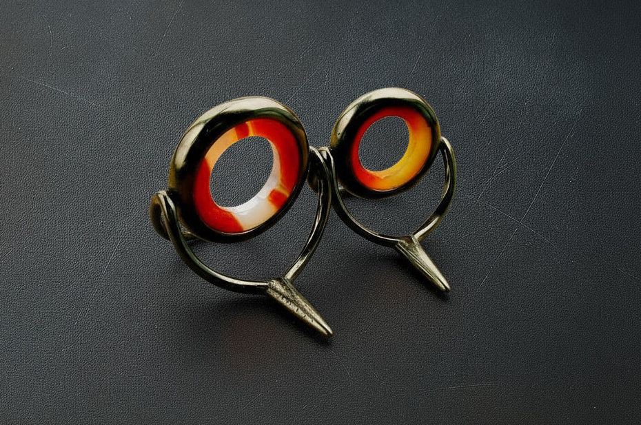 Lemke Red/Striped Agate Stripping Guide - Dark Nickel Frame