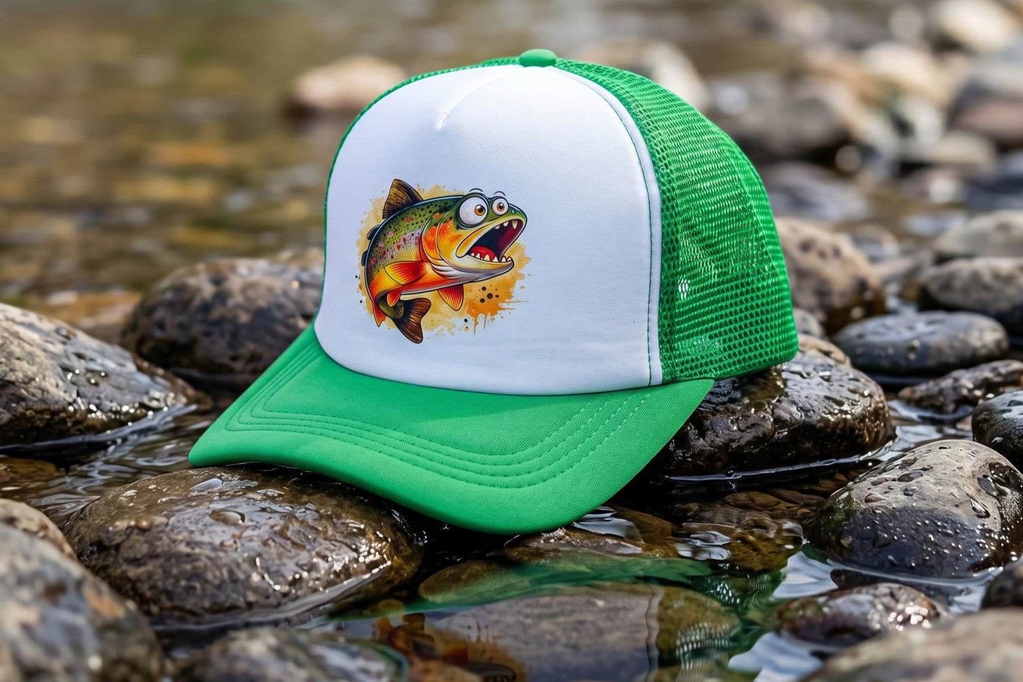 Fish Juice “Shock & Awe” Fish Hat - Green