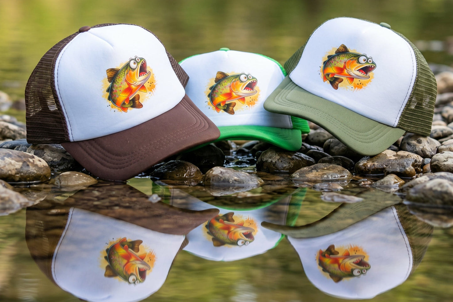 Fish Juice “Shock & Awe” Fish Hat - Olive