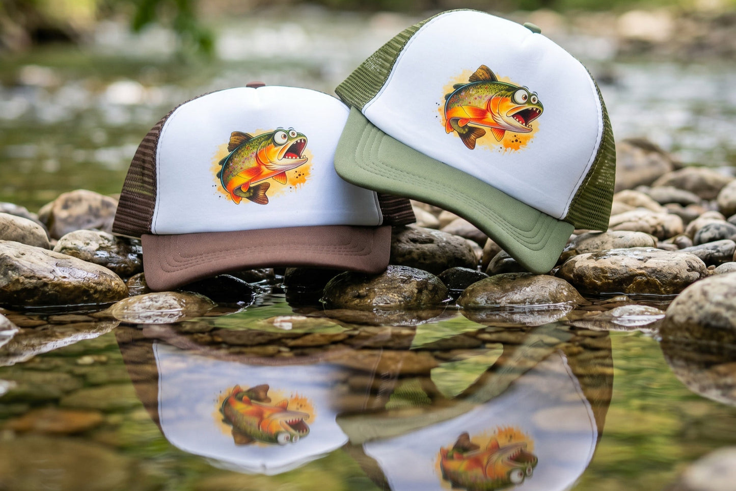 Fish Juice “Shock & Awe” Fish Hat - Olive