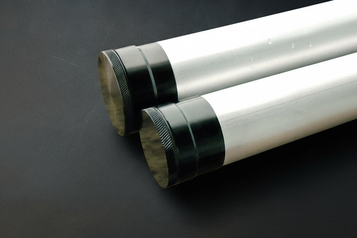 Aluminum Rod Tubes - 1 5/8" - 2" - 2.5" - Black Ends