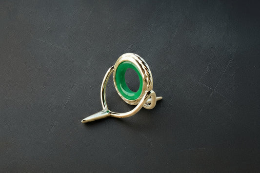 Lemke Green Agate Guide – Rope Knurl, Bright Frame