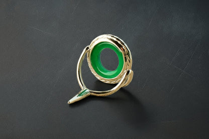 Lemke Green Agate Guide – Rope Knurl, Bright Frame