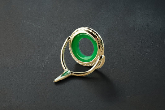 Lemke Green Agate Guide – Rope Knurl, Bright Frame