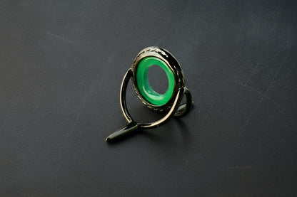 Lemke Green Agate Guide – Rope Knurl, Black Frame