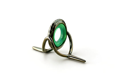 Lemke Green Agate Guide – Rope Knurl - Black Frame