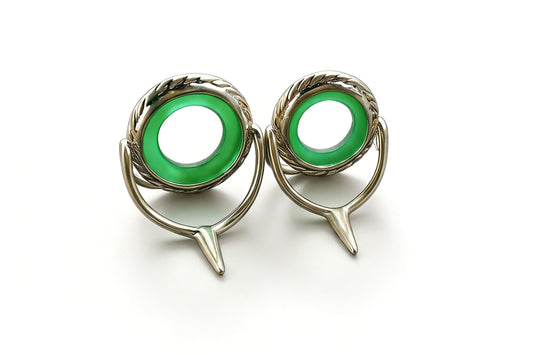Lemke Green Agate Guide – Rope Knurl - Bright Frame