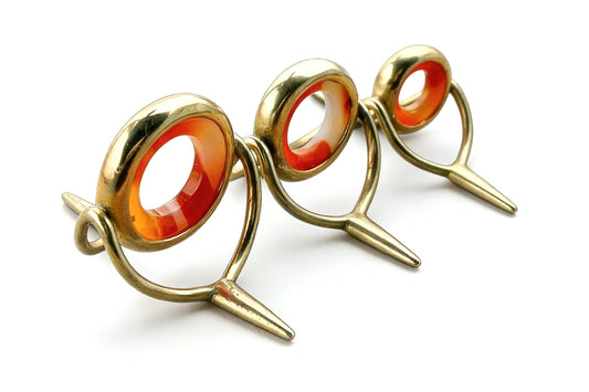 Lemke Red/Striped Agate Stripping Guide - Nickel Silver Frame