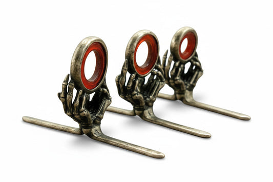 Reaper Agate Stripping Guide - Nickel Silver Frame - Red/Amber Stone