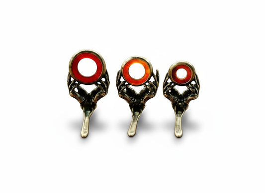 Reaper Agate Stripping Guide - Nickel Silver Frame - Red/Amber Stone