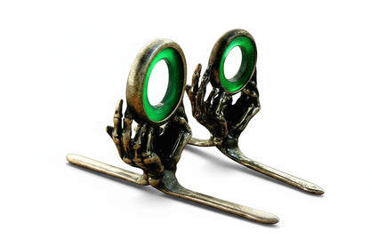 Reaper Agate Stripping Guide - Nickel Silver Frame - Green Stone