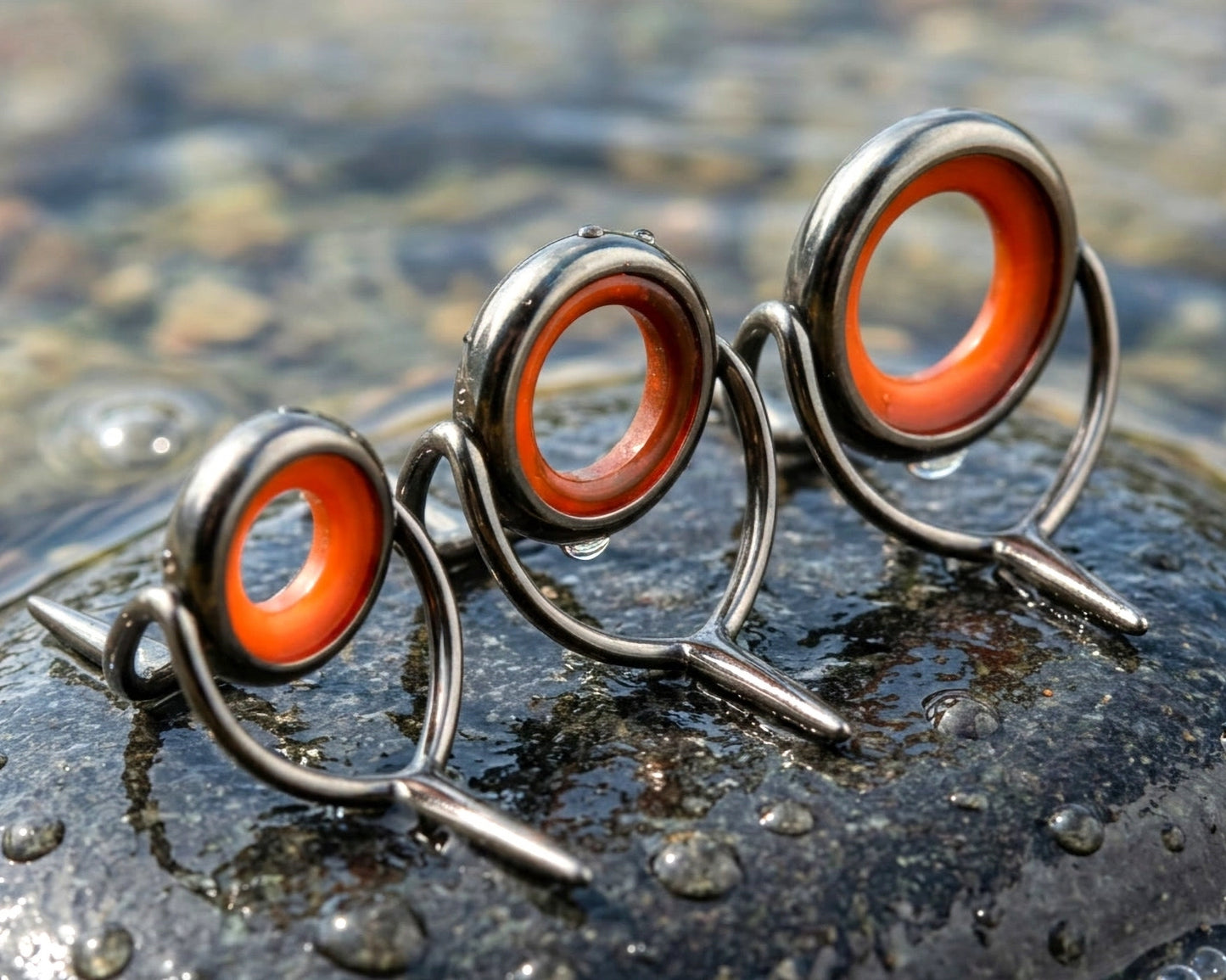 Lemke Red Agate Stripping Guides - Dark Nickel Frame