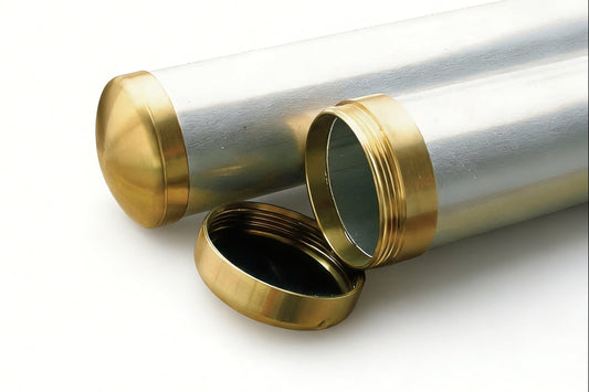 Aluminum Rod Tubes - 1 5/8" - Brass Hardware