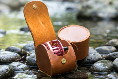 OMC Distressed Leather Reel Case - Small
