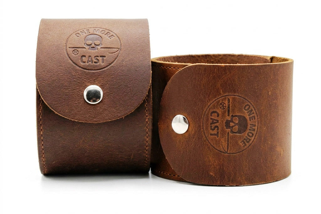 OMC Distressed Leather Reel Case - Small