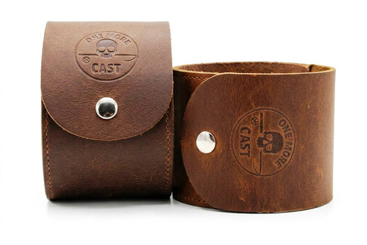 OMC Distressed Leather Reel Case - Small