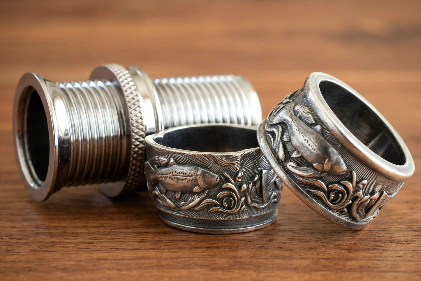 Trout Engraved Pocketed Reel Seat