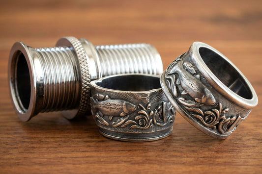 Trout Engraved Pocketed Hardware