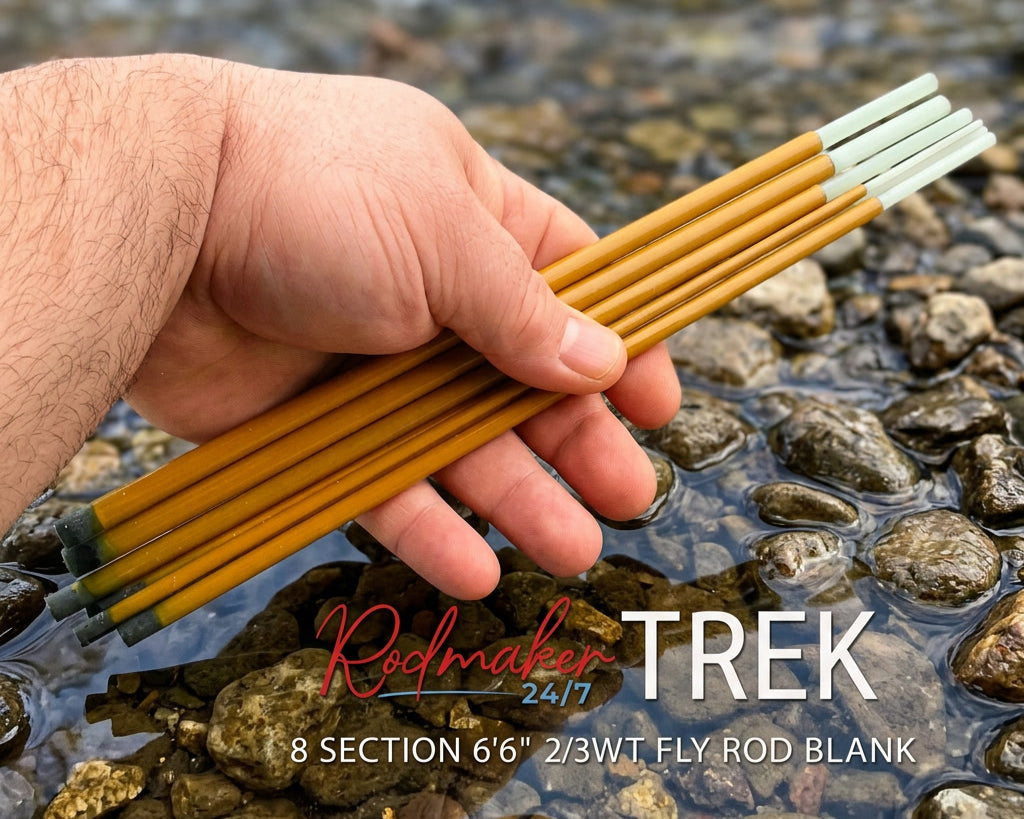 TREK 6'6" 2/3wt 8pc Fiberglass Blanks