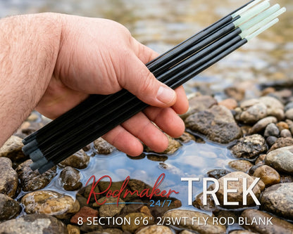 TREK 6'6" 2/3wt 8pc Fiberglass Blanks
