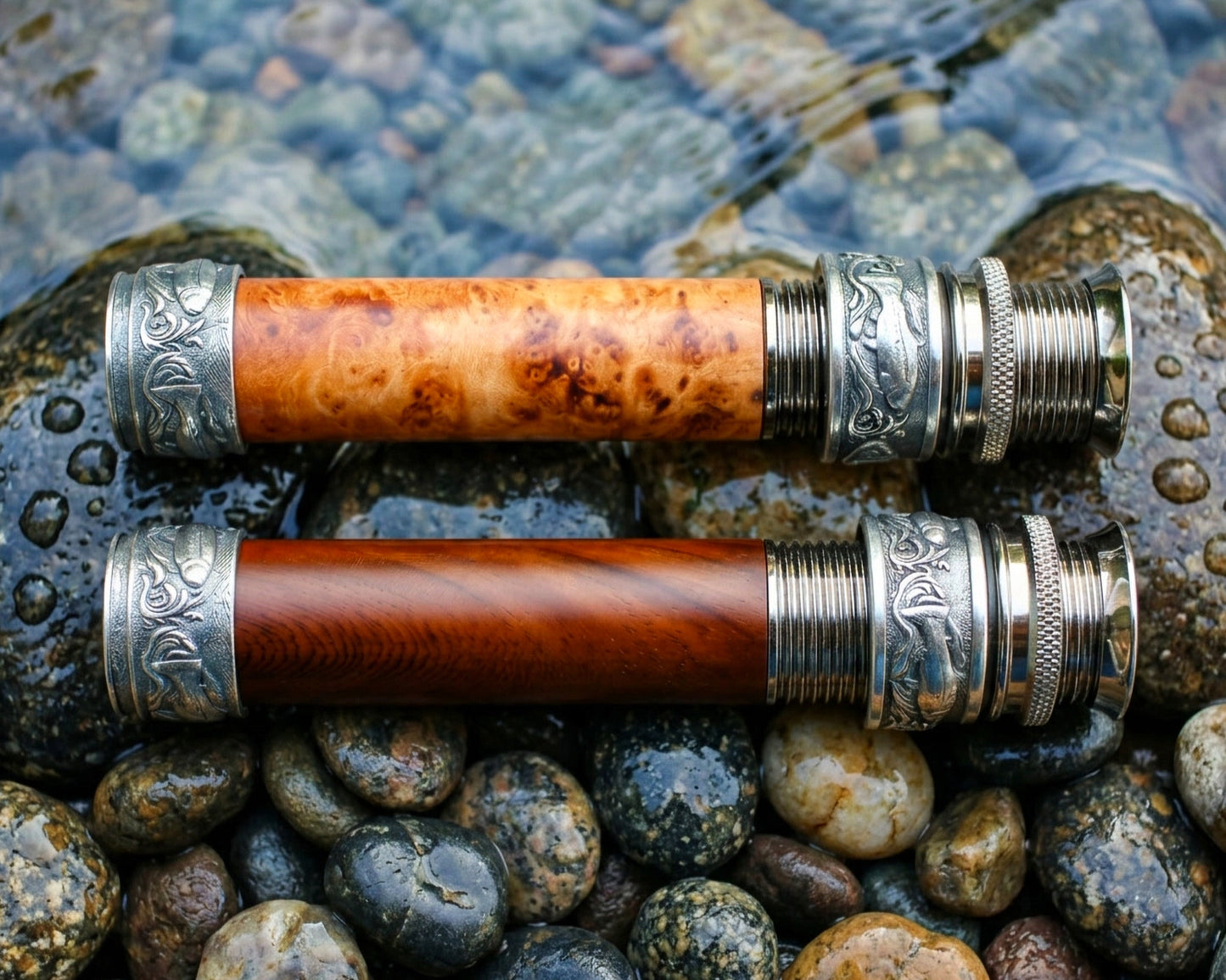 Trout Engraved Pocketed Reel Seat