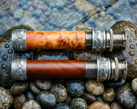 down locking fly reel seats ZHUSROD Seat Solid Wood & Gold Aluminum 24g ring for a secure Bellinger .660 Down Lock Reel