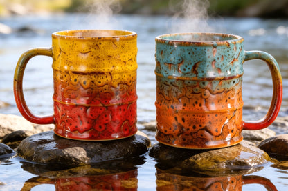 Abstract Brown Trout Mug — 12oz
